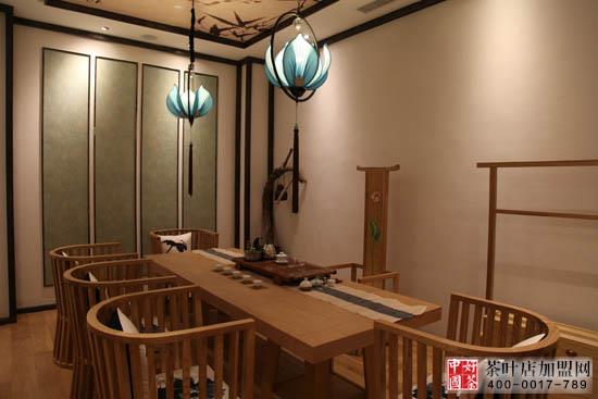 茶叶店加盟，茶馆加盟店，茶馆风行的中式设想气概，茶馆包间