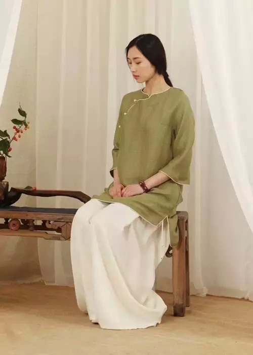 棉麻茶人服 泉州茶服 泊园茶服
